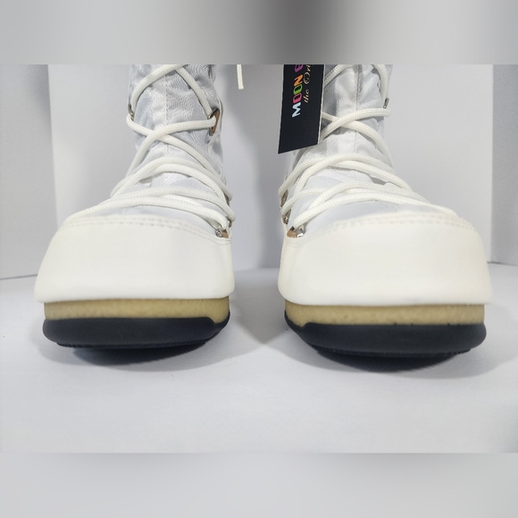 Moon Boot Monaco High White Faux Fur Snow Boots Women EU37 / US5 (Fits 6-6.5) - Picture 3 of 14